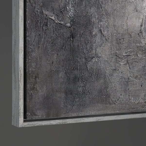 Handgeschilderde schilderijen in lijsten, abstracte kunst met textuur "Memory of Stone"