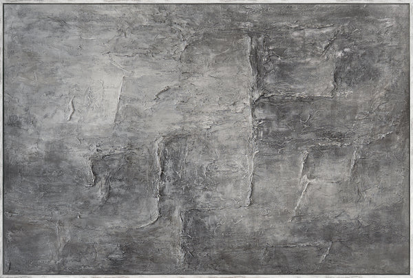 Handgeschilderde schilderijen in lijsten, abstracte kunst met textuur "Memory of Stone"