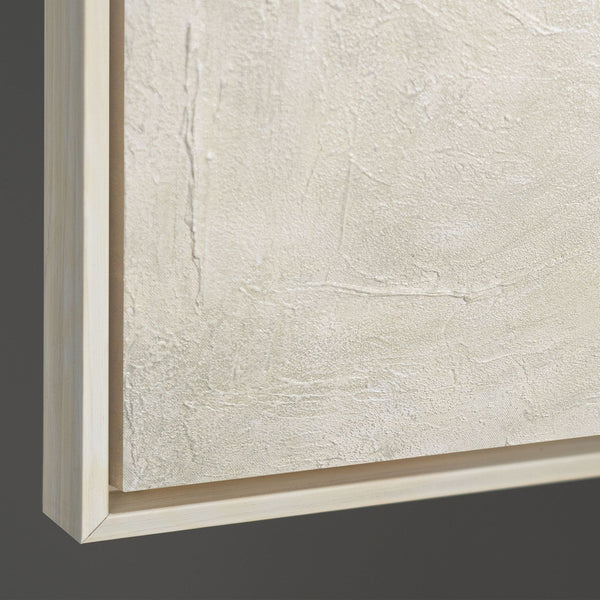 Acrylverfschilderij met textuur in de lijst "Sporen van regen"