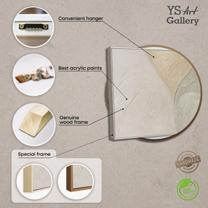 Acrylverfschilderij met textuur in de lijst "Sporen van regen"