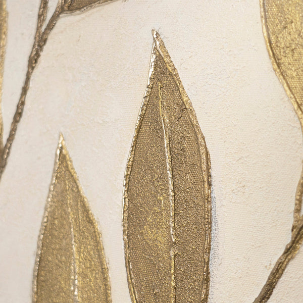 Moderne Wanddeko „Flüstern des Laubs“ – Naturgemälde auf Leinwand mit Rahmen