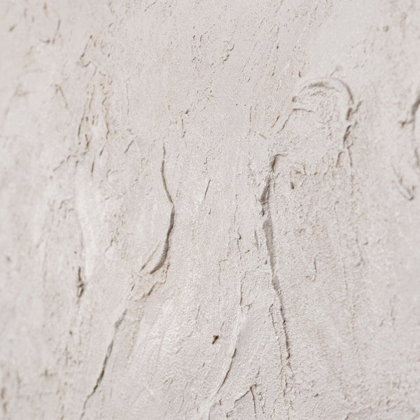 Moderne wanddecoratie neutraal – Abstract schilderij Beige „Het Fluisteren van de Tijd”