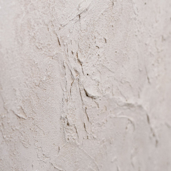 Moderne wanddecoratie neutraal – Abstract schilderij Beige „Het Fluisteren van de Tijd”