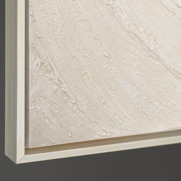 Abstracte wanddecoraties Beige – Structuur schilderij modern „Echo's van de Tijd”