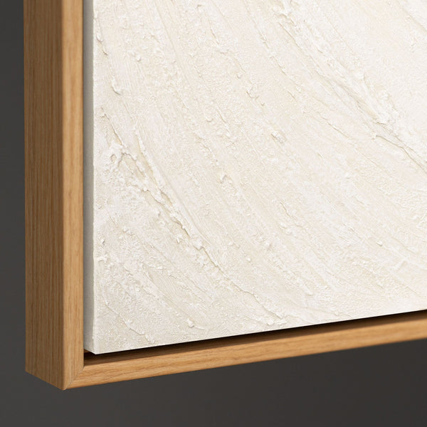 Abstracte wanddecoraties Beige – Structuur schilderij modern „Echo's van de Tijd”