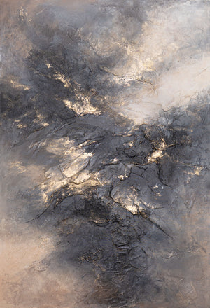 Canvas kunstwerk met structuur – Modern schilderij „Himmelsglühen”