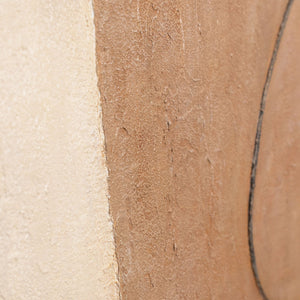 Modern schilderij in beige en grijs met lijst – Abstracte kunst “Balans van contrasten”