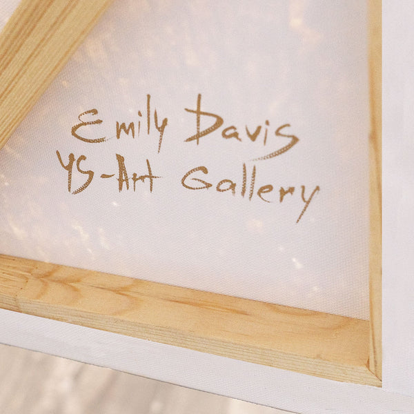 Modern schilderij in beige en grijs met lijst – Abstracte kunst “Balans van contrasten”