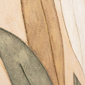 Abstract canvas schilderij "Dans van de Bladeren" – Handgeschilderde wandkunst natuurmotief