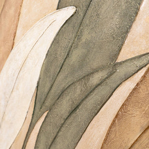 Abstract canvas schilderij "Dans van de Bladeren" – Handgeschilderde wandkunst natuurmotief