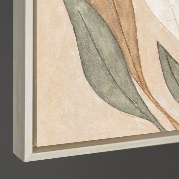 Abstract canvas schilderij "Dans van de Bladeren" – Handgeschilderde wandkunst natuurmotief