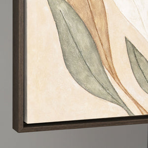 Abstract canvas schilderij "Dans van de Bladeren" – Handgeschilderde wandkunst natuurmotief