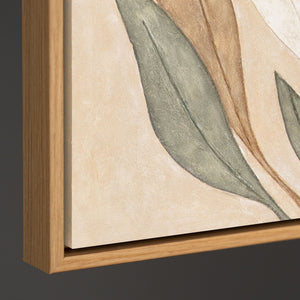 Abstract canvas schilderij "Dans van de Bladeren" – Handgeschilderde wandkunst natuurmotief