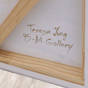 handgemaltes see landschaftsbild modern