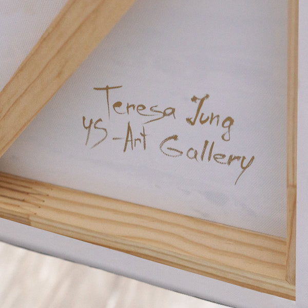 handgemaltes see landschaftsbild modern