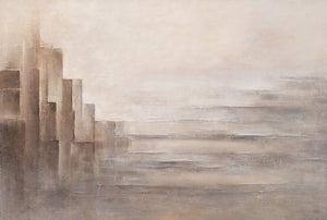 Handgemalte Gemälde „Grenzen der Illusion“ – Moderne Wandkunst auf Leinwand