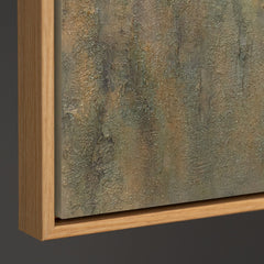 Modern Abstract Schilderij Met Blauwe Maan – Luxe Canvas Wanddecoratie Met Reliëf