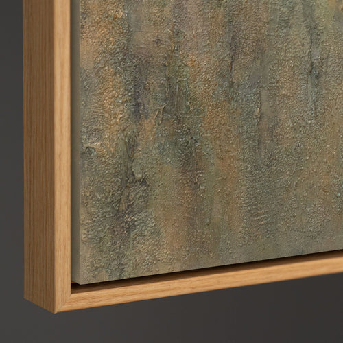 Modern Abstract Schilderij Met Blauwe Maan – Luxe Canvas Wanddecoratie Met Reliëf