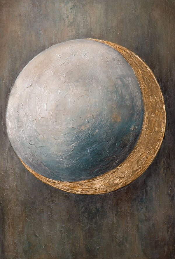 Abstract Schilderij op Doek „De Warmte van het Universum“ – Moderne Muurdecoratie
