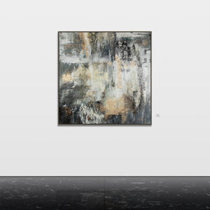 Abstract Handgemalt Gemälde mit Rahmen für Wanddekoration "Schwerelosigkeit"