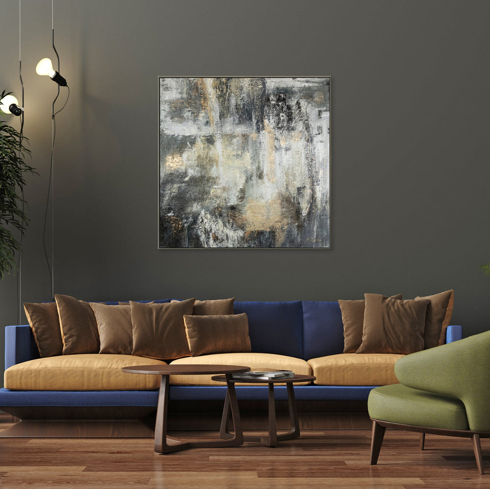 Abstract Handgemalt Gemälde mit Rahmen für Wanddekoration "Schwerelosigkeit"