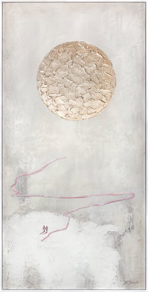 Abstrakte moderne kunst bilder, große bilderrahmen „Der Weg zur Sonne“