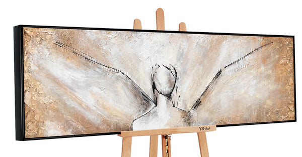 Modern canvas schilderijen op linnen, handgeschilderd met lijst "Schönheit" – abstracte kunst, tijdloze elegantie voor elk interieur