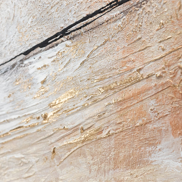 Modern canvas schilderijen op linnen, handgeschilderd met lijst "Schönheit" – abstracte kunst, tijdloze elegantie voor elk interieur