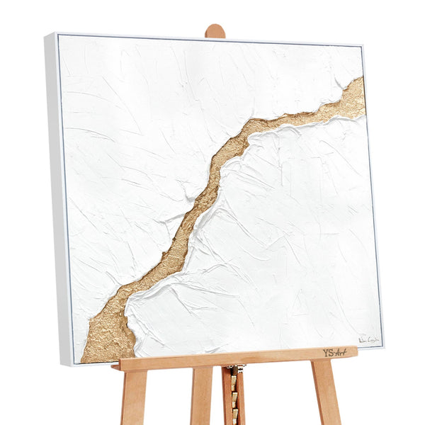 Handgeschilderd origineel schilderij met lijst "Die Flut" – Canvas schilderkunst, wanddecoratie voor de woonkamer