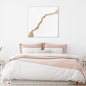 Handgeschilderd origineel schilderij met lijst "Die Flut" – Canvas schilderkunst, wanddecoratie voor de woonkamer