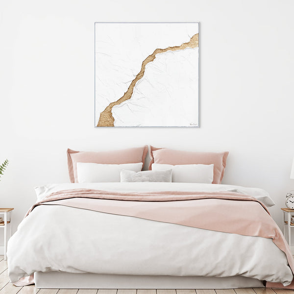 Handgeschilderd origineel schilderij met lijst "Die Flut" – Canvas schilderkunst, wanddecoratie voor de woonkamer