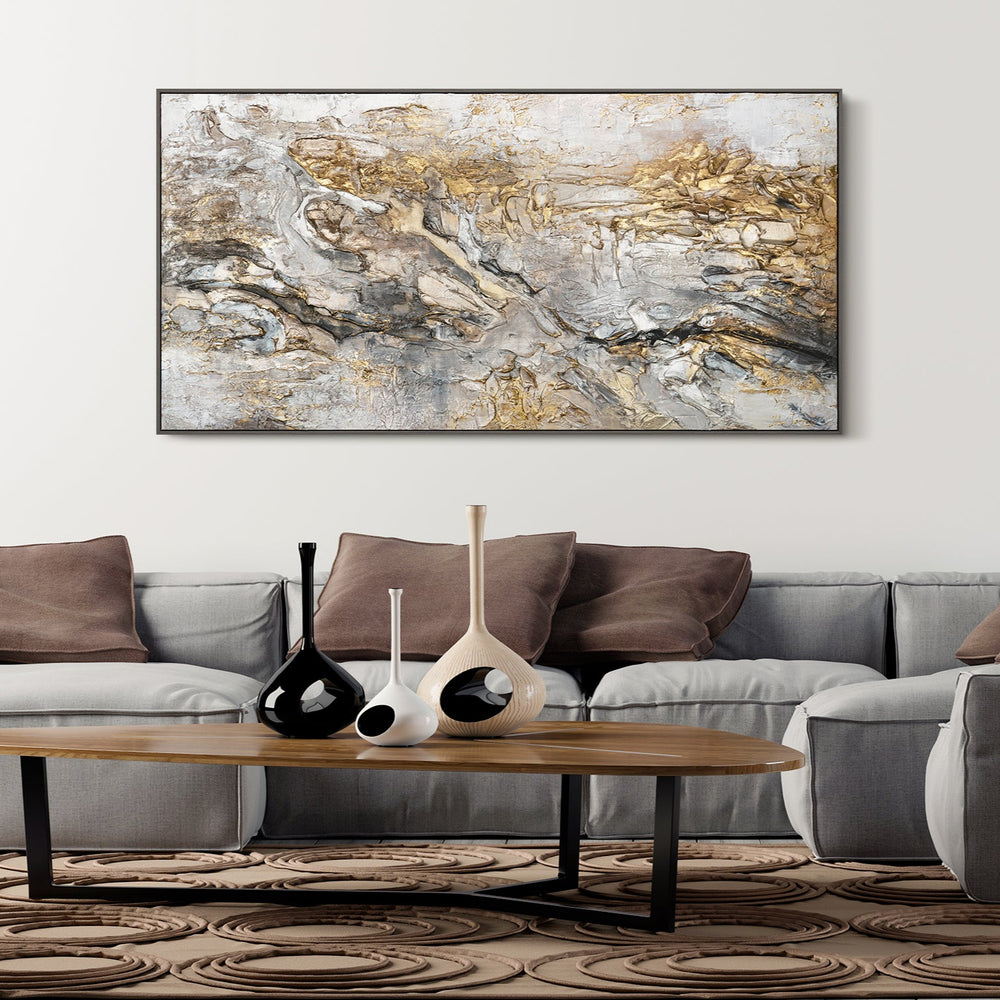 Gemälde Handgemalt „Glühen“ – Moderne Abstrakte Wohnung dekor