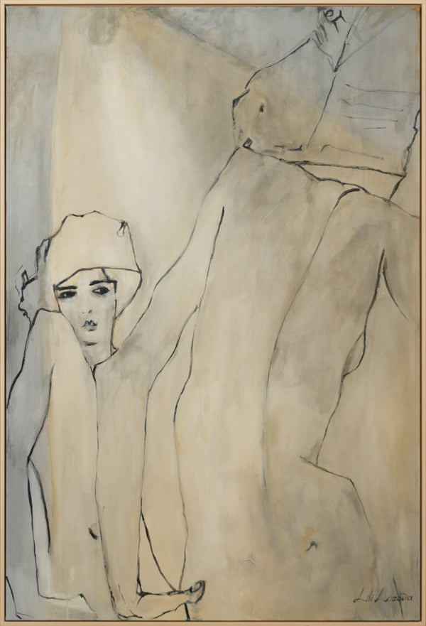 Schilderij in lijst “Amsterdam”, handgeschilderde afbeeldingen op canvas