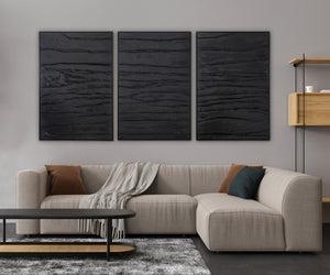 Canvasschilderijen handbeschilderd met lijst "Velvet"