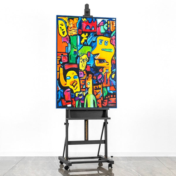 Handgeschilderde schilderijen op canvas Mozaïek van Identiteit Originele wanddecoratie woonkamer