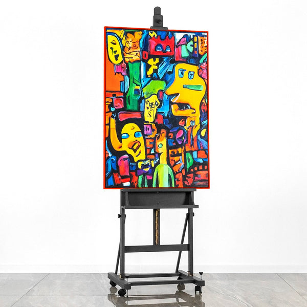 Handgeschilderde schilderijen op canvas Mozaïek van Identiteit Originele wanddecoratie woonkamer