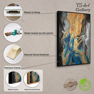 Moderne abstracte canvaskunst met lijst "Abstract Symphony"