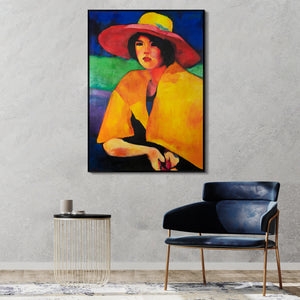 Moderne woonkamerfoto's "Vrouwelijkheid" Elegant handgeschilderd vrouwensilhouet