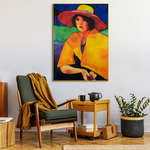 Moderne woonkamerfoto's "Vrouwelijkheid" Elegant handgeschilderd vrouwensilhouet