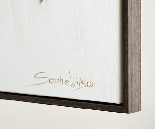 Handgeschilderd abstract kunstwerk met gouden accenten "City Rhythms"