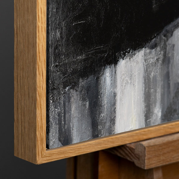 Modernes Leinwandbild mit Naturholzrahmen