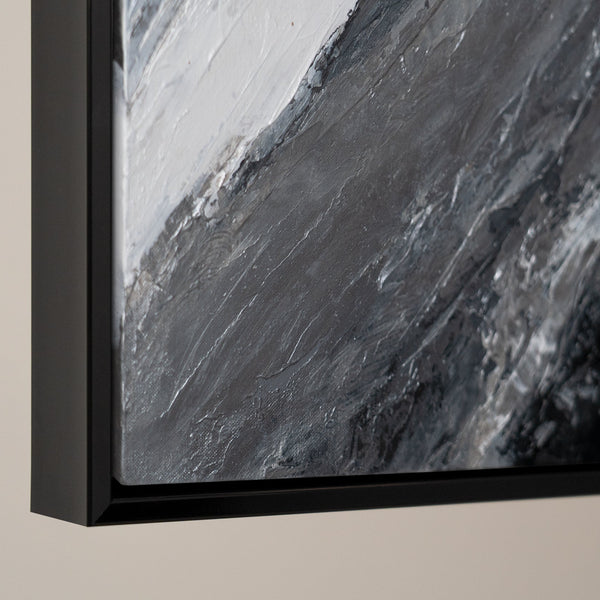 Abstracte kunst "Gouden Symfonie" met lijst als wanddecoratie voor de woonkamer