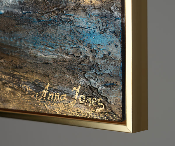 Grote schilderijen Handgeschilderde woonkamer Abstract zeelandschap Golden Bay 