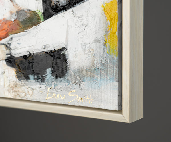 Acrylbilder auf Leinwand Handgemalt mit Rahmen Sonnenhäuser