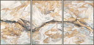 Acryl Triptychon “Abstracte Patronen” – Modern canvaswandbeeld 240x120 cm