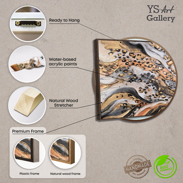 Infobild handgemaltes Acrylbild – Struktur & Farben auf Leinwand