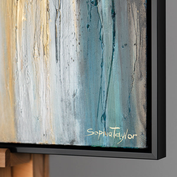 Abstract acryl schilderij met Vrijheidsbeeld – Ingelijste afbeelding "Licht van de Vrijheid"