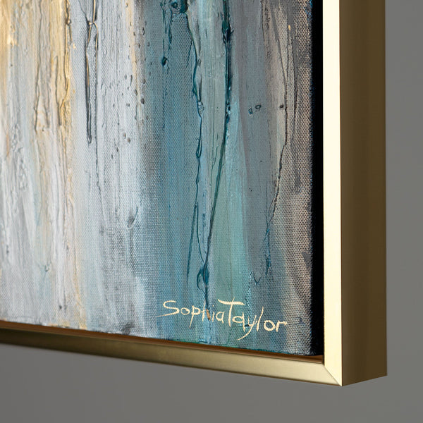 Abstract acryl schilderij met Vrijheidsbeeld – Ingelijste afbeelding "Licht van de Vrijheid"