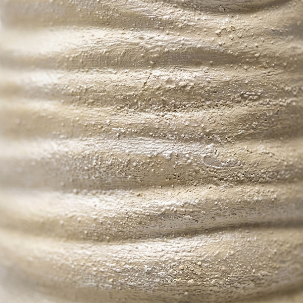 Porzellanvase handbemalt in Cremeweiß, 30,5 cm
