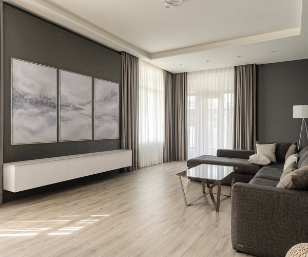 Abstract Wanddecoratie Schilderij In Lijst – Handgeschilderd Canvas Voor Woonkamer
